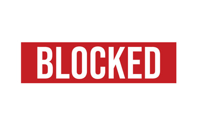 blocked Red rubber stamp on white background. blocked stamp sign. blocked stamp.