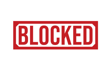 blocked Red rubber stamp on white background. blocked stamp sign. blocked stamp.