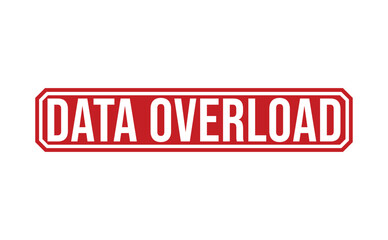 Data Overload rubber stamp vector illustration on white background