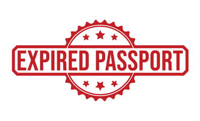 Expired Passport rubber stamp vector illustration on white background