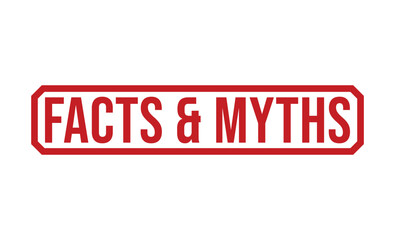 Facts & Myths rubber stamp vector illustration on white background. Facts & Myths rubber stamp