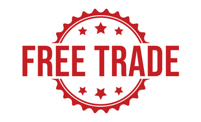 Free Trade rubber stamp vector illustration on white background