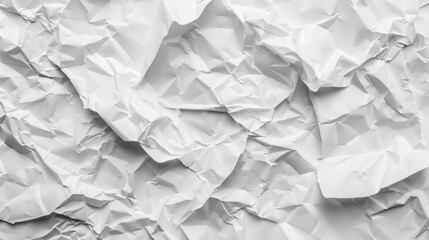 Obraz premium Paper crumpled texture. Clean empty white wrinkled paper background