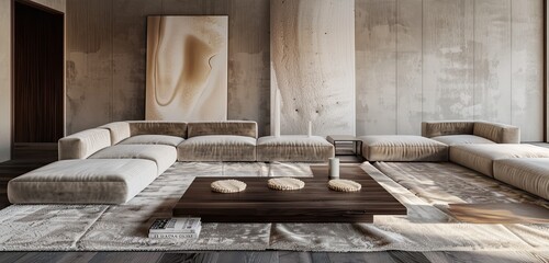 minimalist living room with a luxurious touch