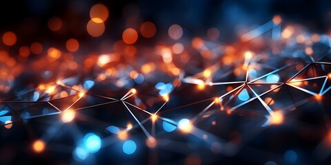 Abstract technology background with interconnected network elements. Concept Technology, Abstract, Background, Interconnected Network, Elements