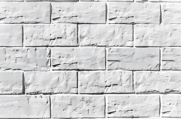 Fototapeta premium Photorealistic White Brick Wall Texture Background