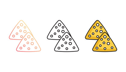 Nachos icon design with white background stock illustration