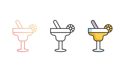 Drink icon design with white background stock illustration