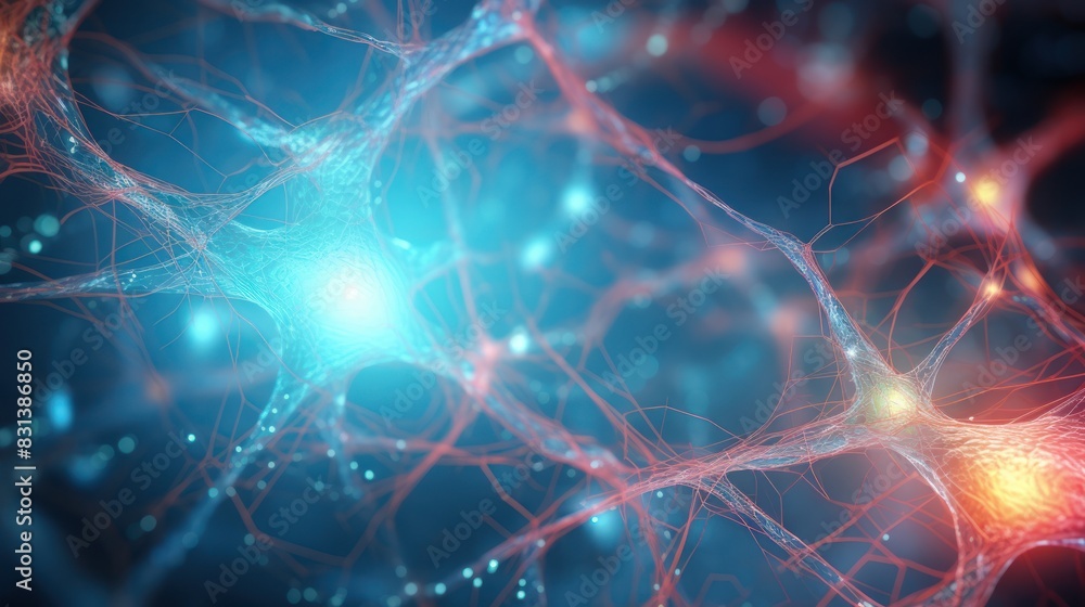 Poster neuron, its intricate network of synapses visible in stunning detail