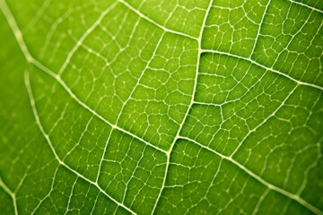 Detailed close-up of a green leaf showing intricate vein patterns. Perfect for nature, eco-friendly, and botanical projects.