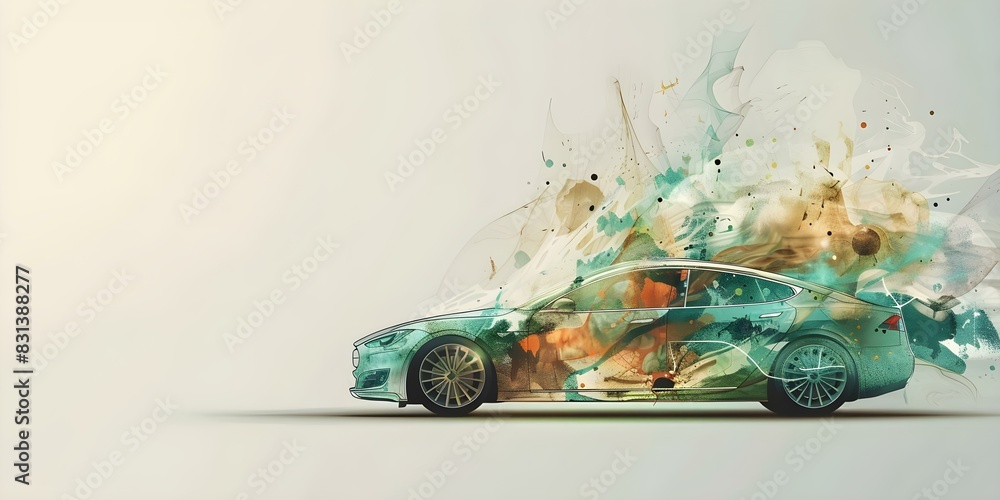 Aufkleber a tool that generates complex ideas based on simple prompts like typing car to generate various conc