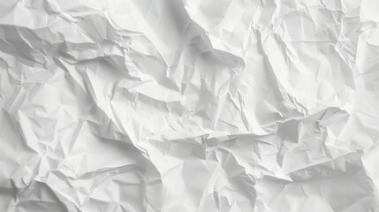 Obraz premium Paper crumpled texture. Clean empty white wrinkled paper background