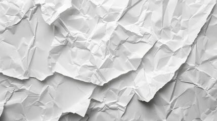 Obraz premium Paper crumpled texture. Clean empty white wrinkled paper background