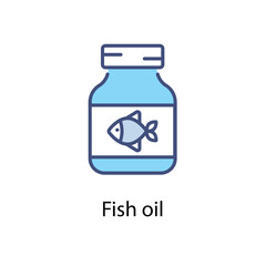 Fish oil vector icon