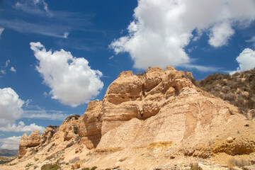 Fototapeta premium Provincia de Alicante - Novelda en la comarca del Medio Vinalopó, Santuario de Santa María Magdalena, castillo y Clots de la sal