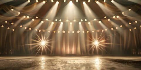 Vintage circus theme with retro sunbeam burst for festive event backdrop. Concept Vintage Circus, Retro Sunbeam Burst, Festive Event, Theme, Backdrop