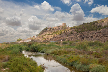 Provincia de Alicante - Novelda en la comarca del Medio Vinalopó, Santuario de Santa María Magdalena, castillo y Clots de la sal