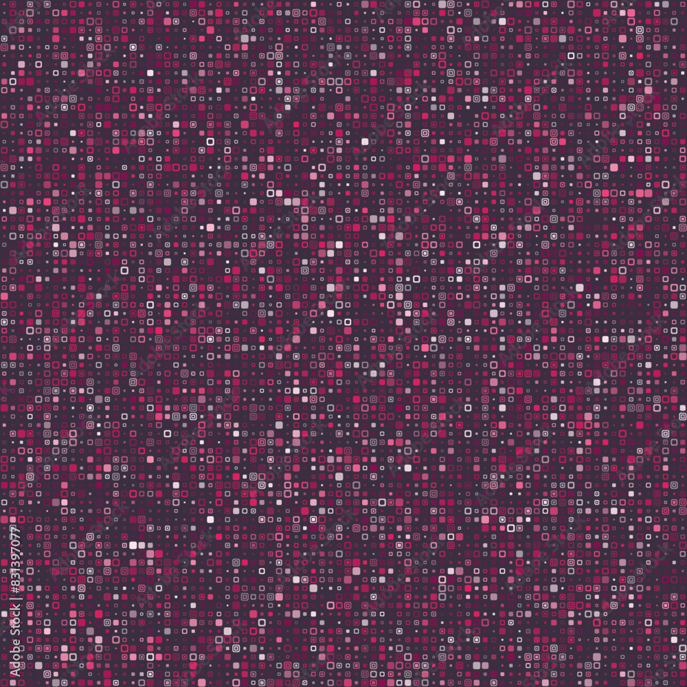 Aufkleber seamless geometric pattern featuring various style rounded squares in multiple colors, including mut