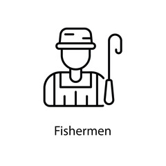 Fishermen vector icon