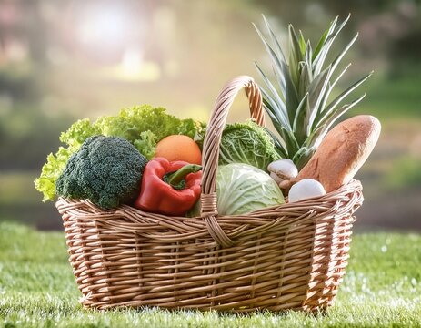 basket with vegetables