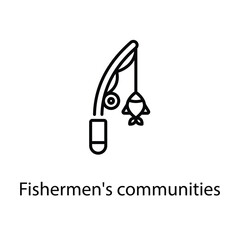 Fishermen's communities vector icon