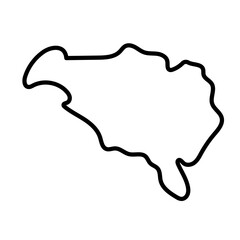 Ombella-M'Poko map line illustration