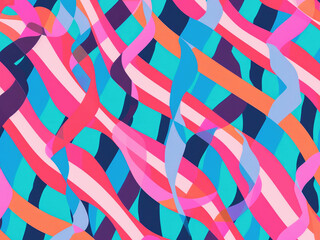 Obraz premium modern abstract vibrant pop art, retro style, energetic concept sport with futuristic confused style, variety design