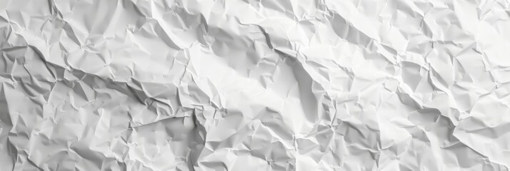 Paper crumpled texture. Clean empty white wrinkled paper background