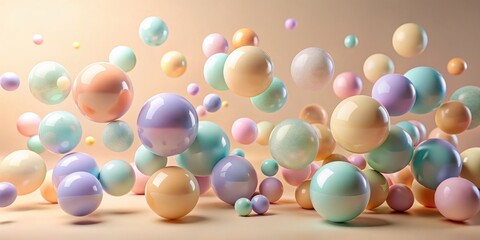 Group of Balloons Floating in the Air. Generative AI