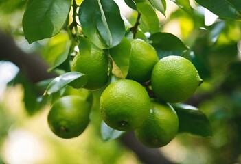 AI generated illustration of lemons on tree branches in an orchard