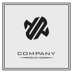 abstract logo design, black and white geometric technology icon