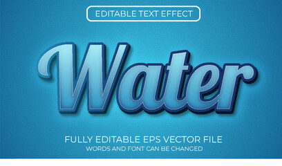 Fototapeta premium Water editable text effect headline title