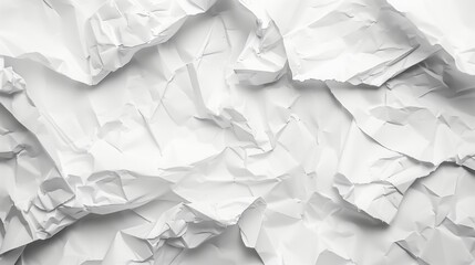 Obraz premium Paper crumpled texture. Clean empty white wrinkled paper background