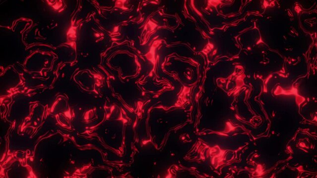 A motion background of abstract caustic and liquid effects continually morphing a moving with shimmering detail.