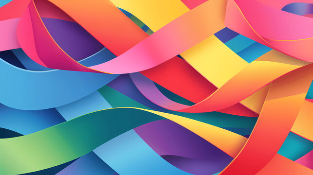 Colorful rainbow ribbon