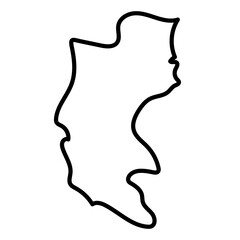 Santa Marta map line illustration