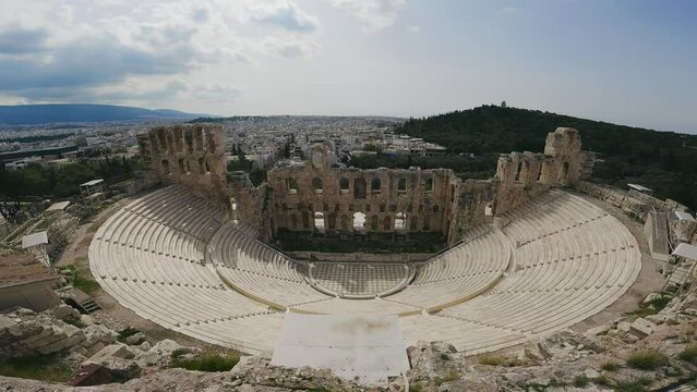 Antique open air theatre in Acropolis, Greece