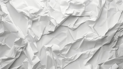 Obraz premium Paper crumpled texture. Clean empty white wrinkled paper background