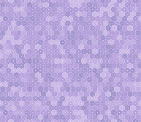 Hexagon vector pattern. Stacked hexagons mosaic pattern. Purple color tones. Hexagon shapes. Seamless pattern. Tileable vector illustration.