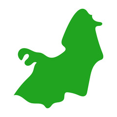 Valle del Cauca map illustration