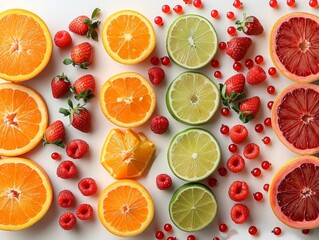 Background of colorful citrus fruits