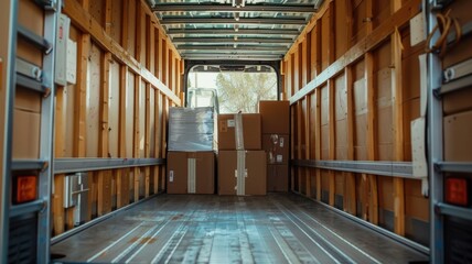 Efficiently loading a moving truck with furniture and boxes for a home move