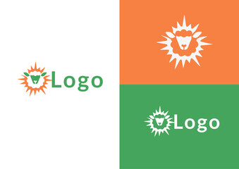 Fototapeta premium sheep and sun logo design concept