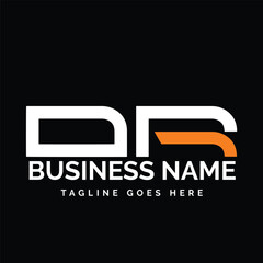 d r latter logo design icon
