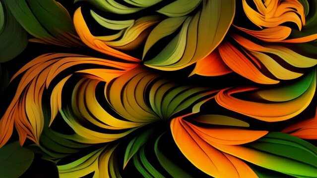 Abstract Floral Leaf Motion Design