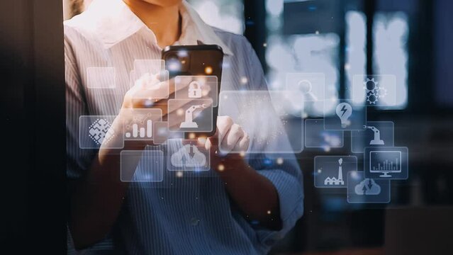 Digital transformation technology strategy, digitization and digitalization of business processes and data, optimize and automate operations, customer service management, internet and cloud computing
