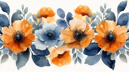 watercolor illustration Bouquet of flowers on a white background