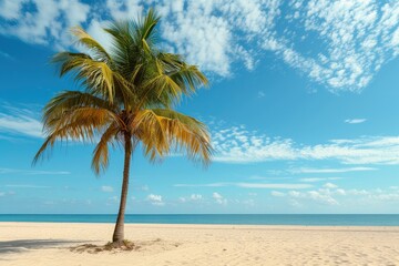 Tropical Escape: Palms Dancing in the Coastal Breeze