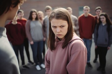 Fototapeta premium Bullying Exposed: Confronting Aggression in Schools