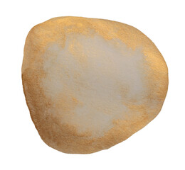 PNG Gold, nacre silver  ink metallic watercolor grain texture stain shape oval blot on transparent background.